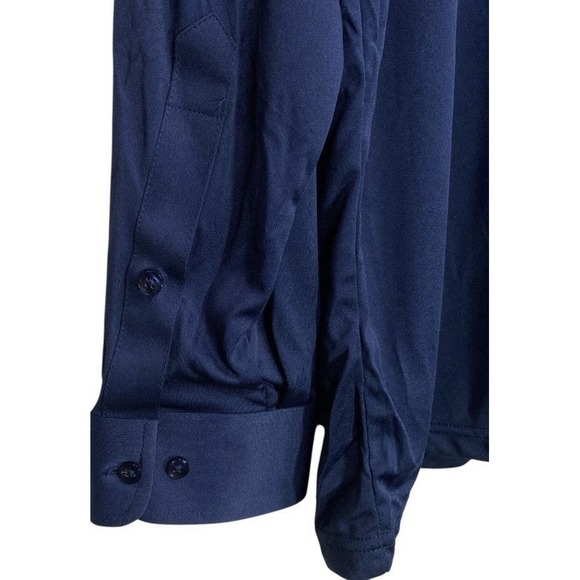 Collars & Co Polo Shirt Men XLarge Performance Blue Stiff Dress Collar NWT - Picture 4 of 12